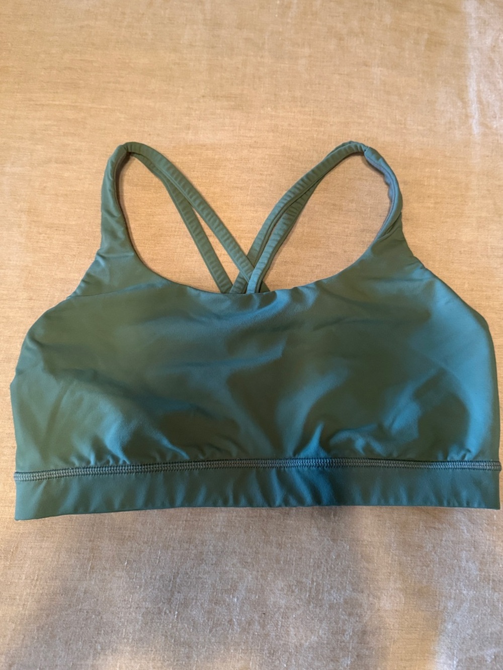 lululemon athletica tidewater teal Green Strappy Sports Bra, size 8